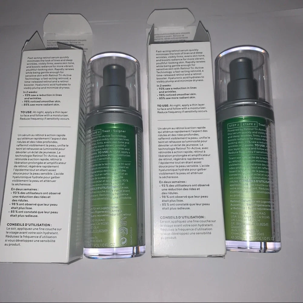 2 x Murad RESURGENCE Retinol Youth renewal Serum